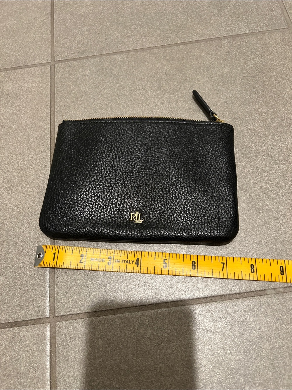 Ralph Lauren Black Leather Clutch - Picture 5 of 6